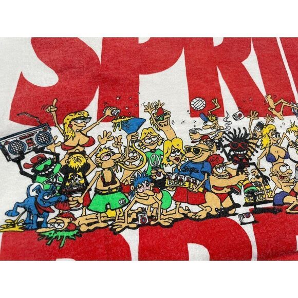 VINTAGE Spring Break Daytona Beach 1992 T-shirt Men Large USA 90s Single Stitch - Picture 7 of 10